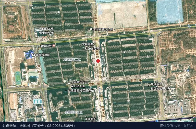 首开LONG街-智能物联产业园卫星位置示意图