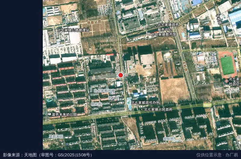 北七家镇工业园A座卫星位置示意图