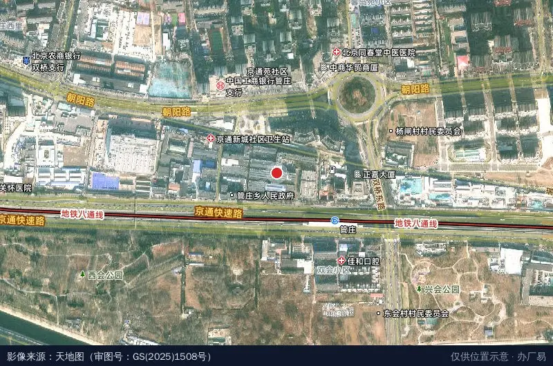 新管庄科技园卫星位置示意图