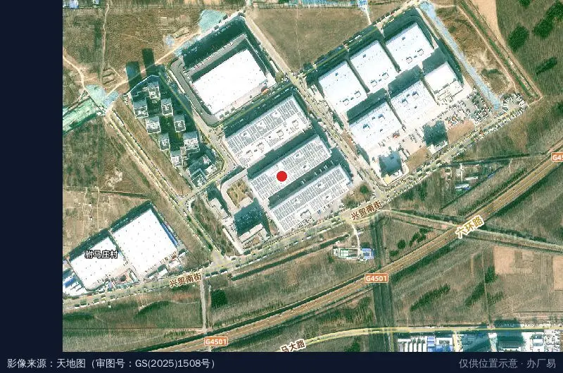 亦庄智能产业园西区北建通成园区卫星位置示意图