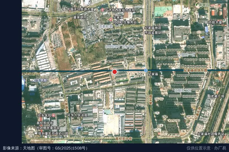 纪家庙双创产业园卫星位置示意图