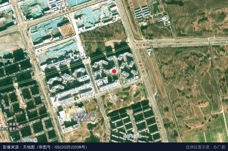 中关村温泉科技园2期东区卫星位置示意图