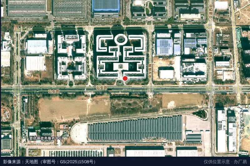 中关村科技园区房山园卫星位置示意图