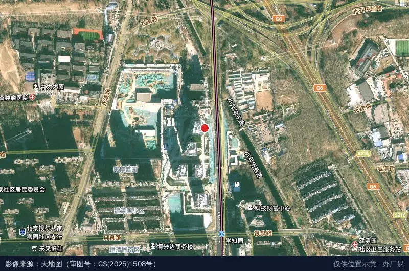 中关村东升科技园·学北园卫星位置示意图