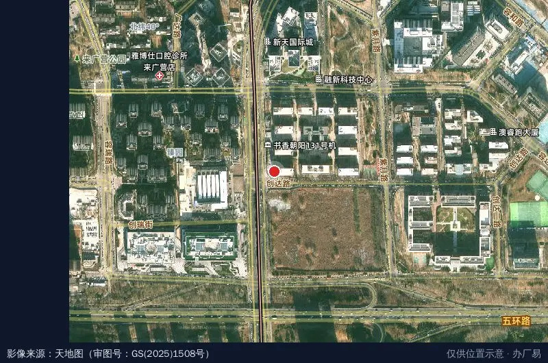 朝阳科技园卫星位置示意图