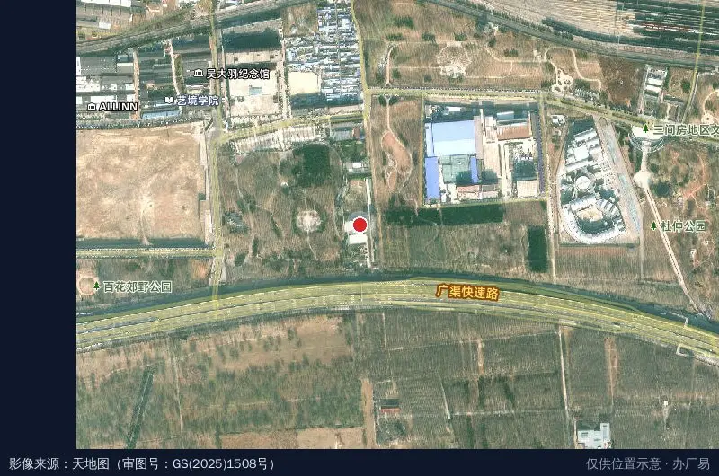 广渠路一号科技园卫星位置示意图