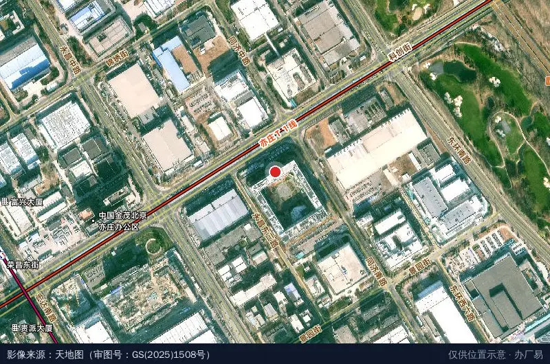 GE医疗北京科技园卫星位置示意图