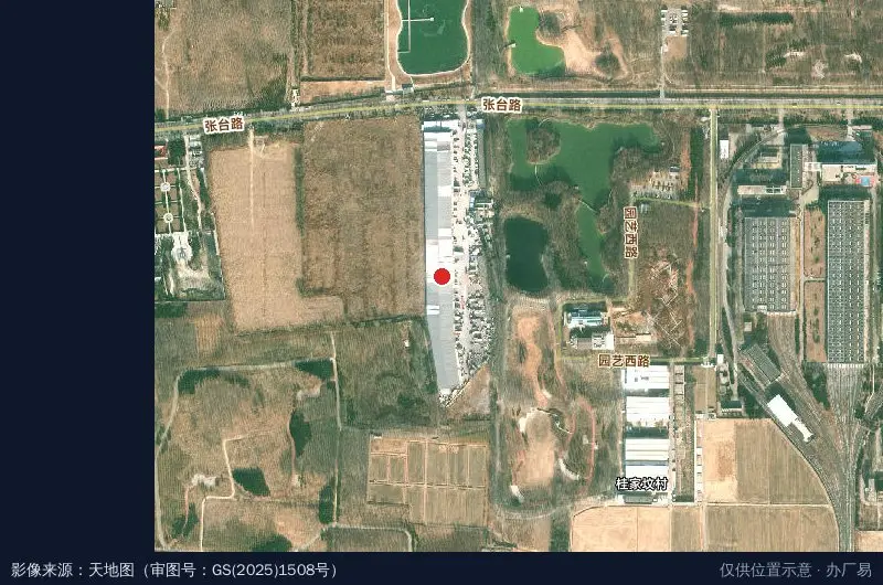 速通物流北京分拨中心卫星位置示意图