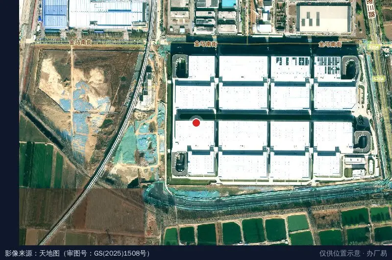 智慧城市物流谷卫星位置示意图