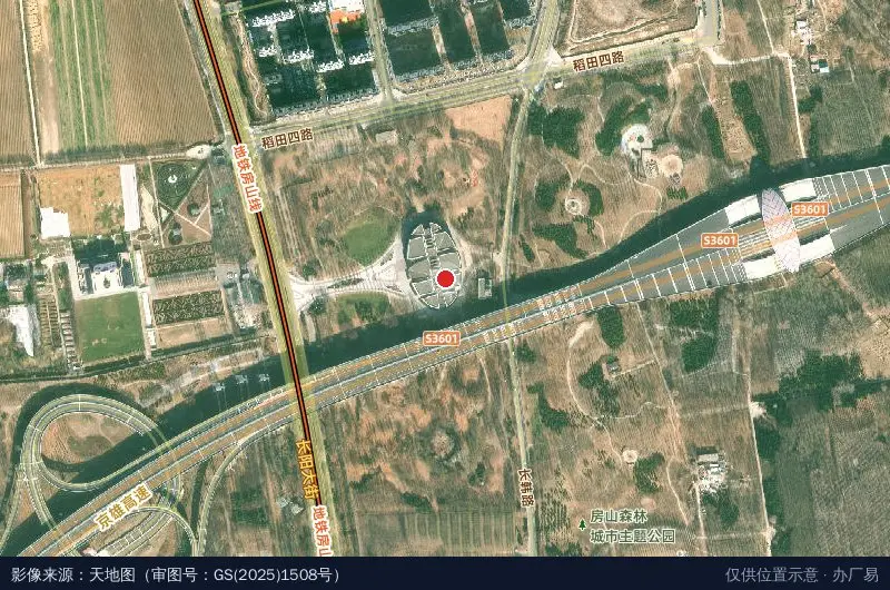 中国网络视听产业园卫星位置示意图