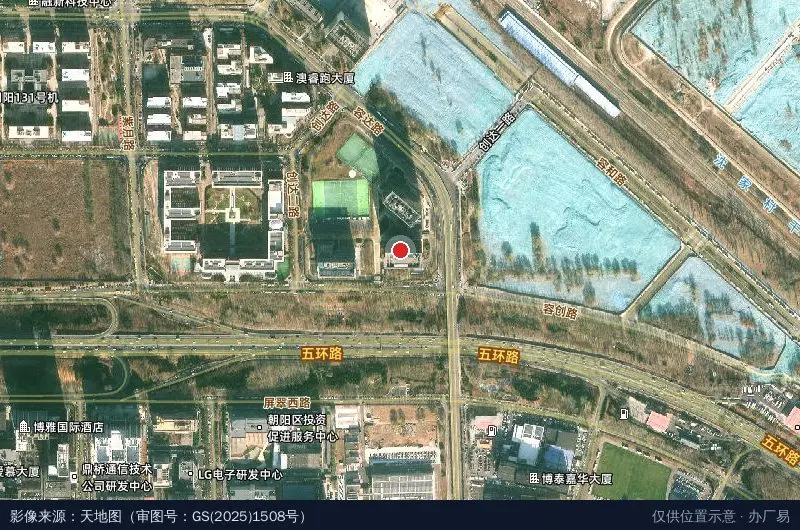 中关村(朝阳)数字医疗产业园卫星位置示意图