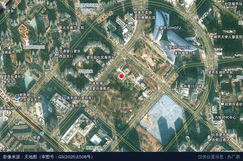北京数字文化产业园A座卫星位置示意图