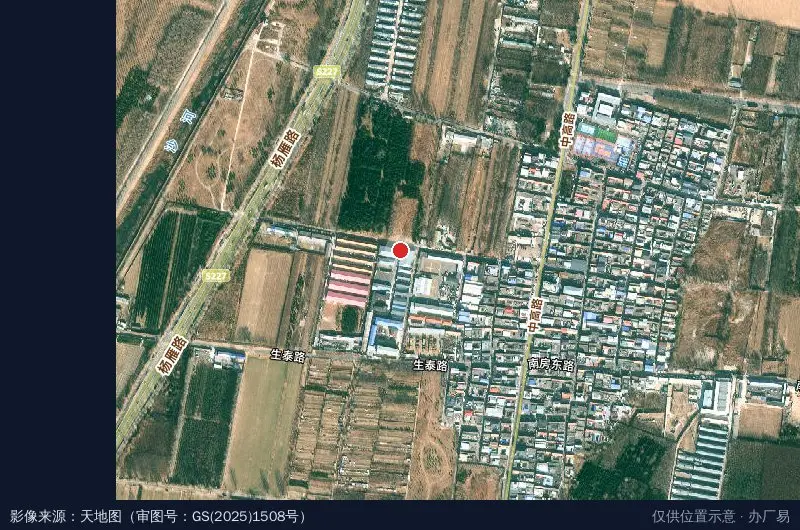 中国传统建筑文化产业园卫星位置示意图