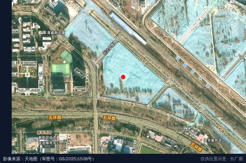 中关村(朝阳)数字医疗产业园拓展区卫星位置示意图