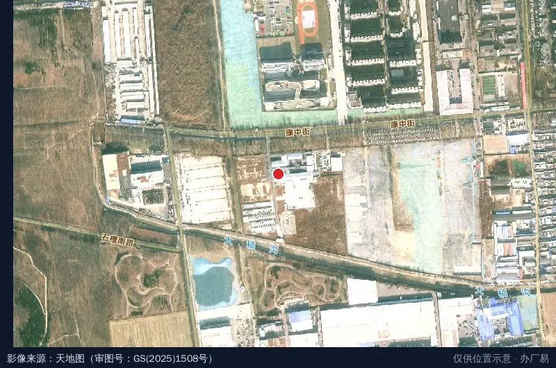 康中街产业园卫星位置示意图
