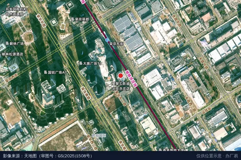 菱电电控北京经济技术开发区分中心卫星位置示意图