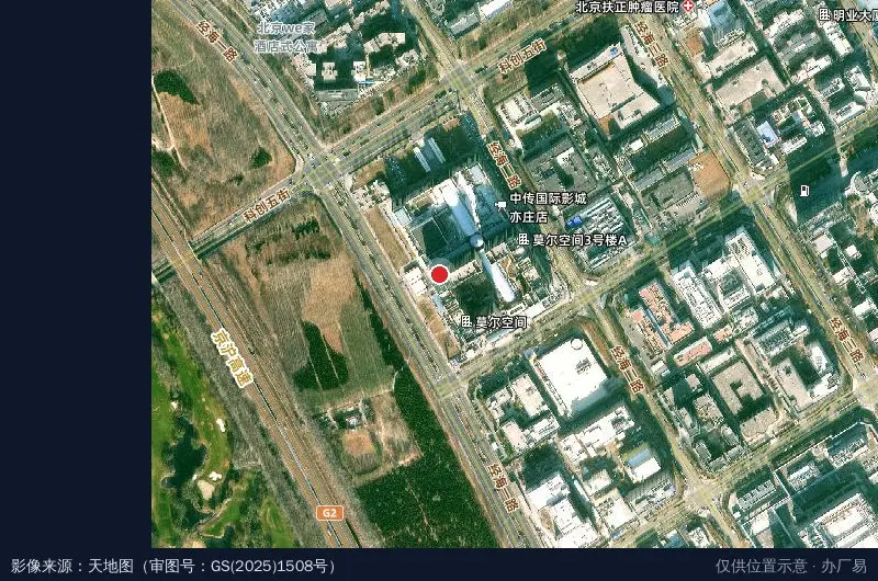 北京经济技术开发区京锋应急救援队卫星位置示意图