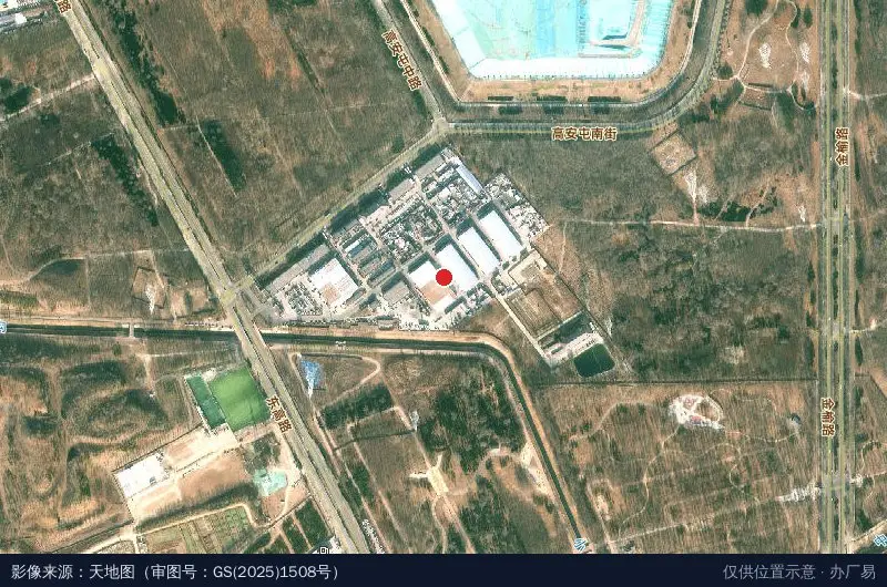 北京市朝阳循环经济产业园卫星位置示意图