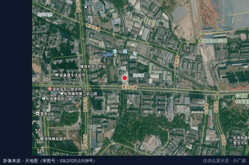 欧美家工业园卫星位置示意图