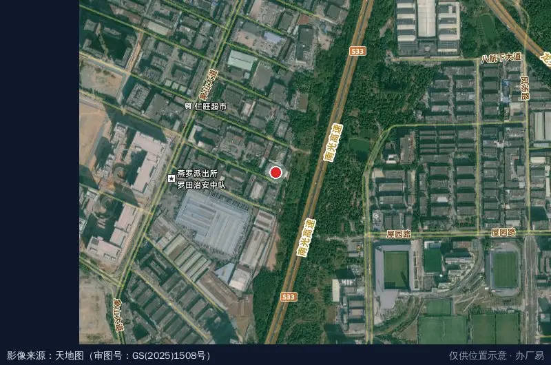 睿冠工业园卫星位置示意图