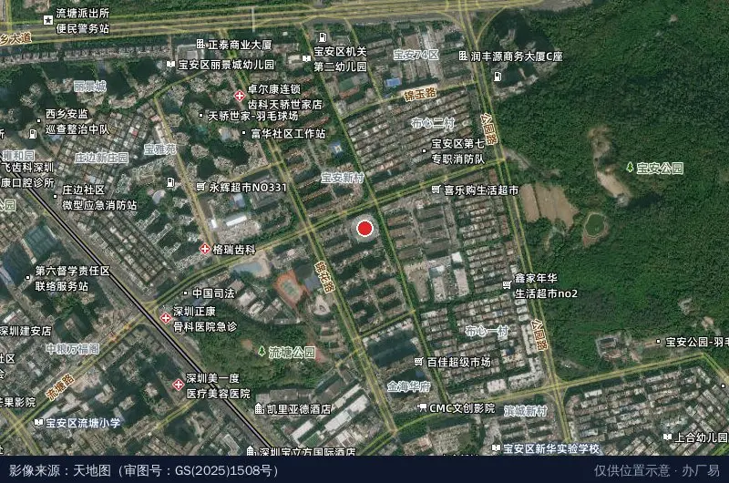 金欣工业园卫星位置示意图