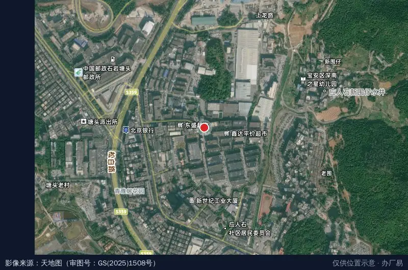 湘江工业园卫星位置示意图