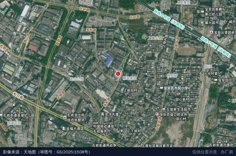 东兴威工业园卫星位置示意图