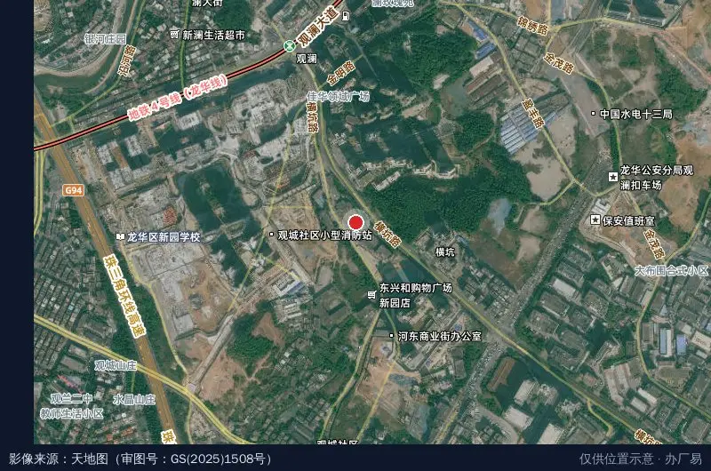 庆盛工业园卫星位置示意图