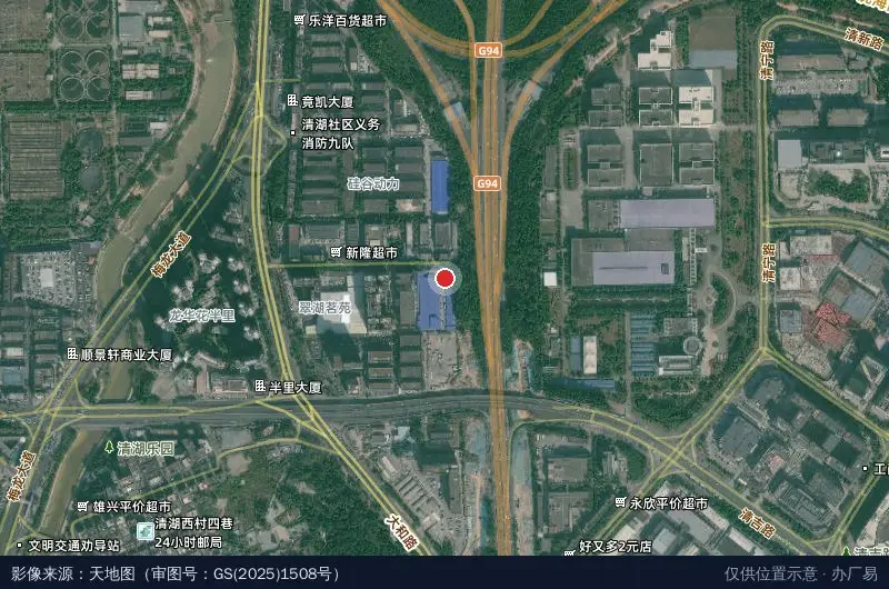 宏泰佑工业园卫星位置示意图