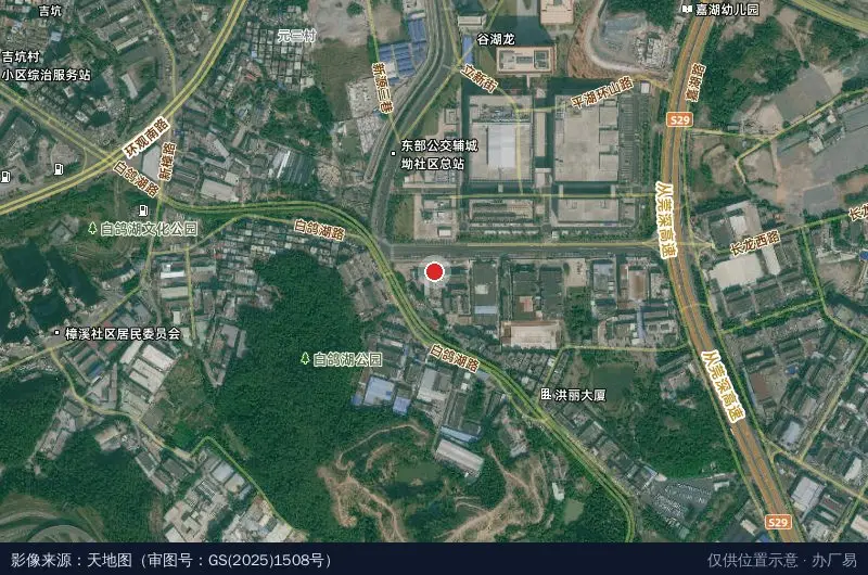 林盛工业园卫星位置示意图