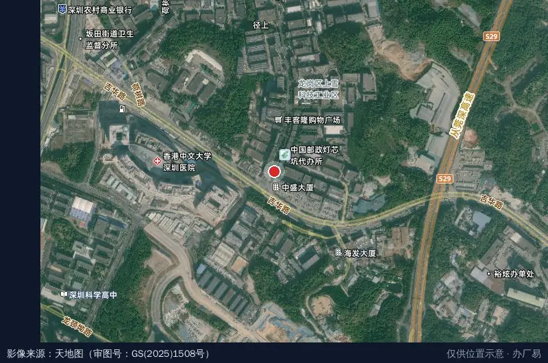上雪科技园卫星位置示意图