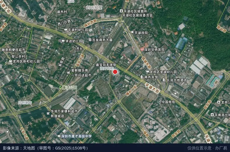 上盛工业园卫星位置示意图