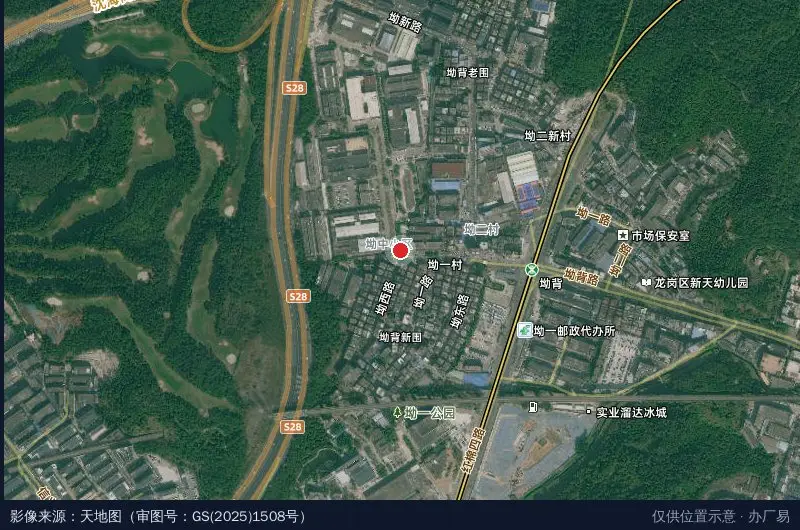 赐昌工业园卫星位置示意图