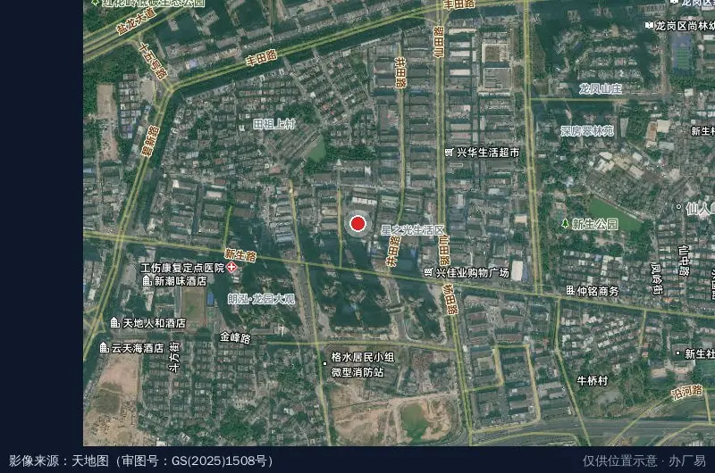 真多利工业园卫星位置示意图