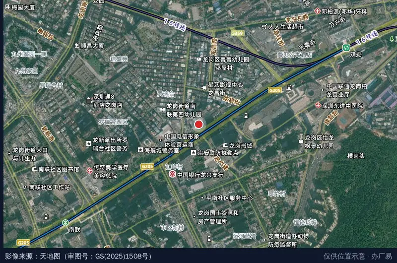 兴发工业园卫星位置示意图