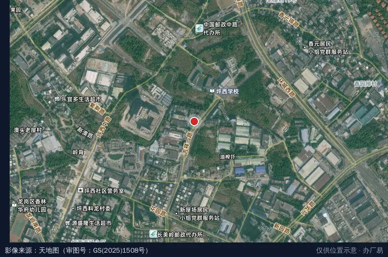 裕达工业园卫星位置示意图
