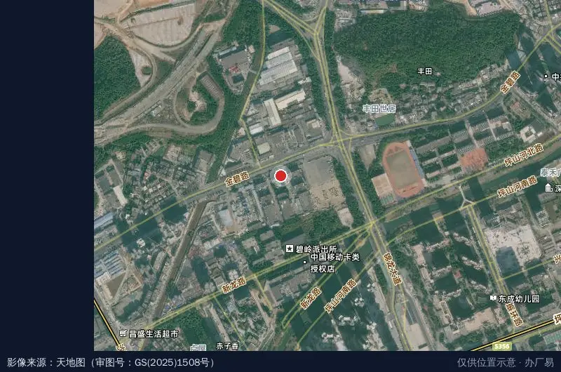 协昌工业园卫星位置示意图