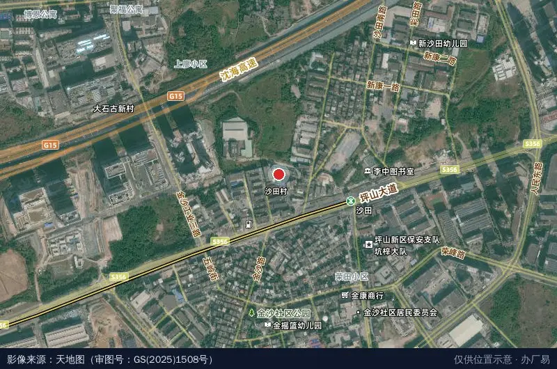 武吉工业园卫星位置示意图