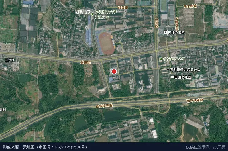 超一工业园卫星位置示意图