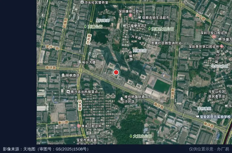 星展广场卫星位置示意图