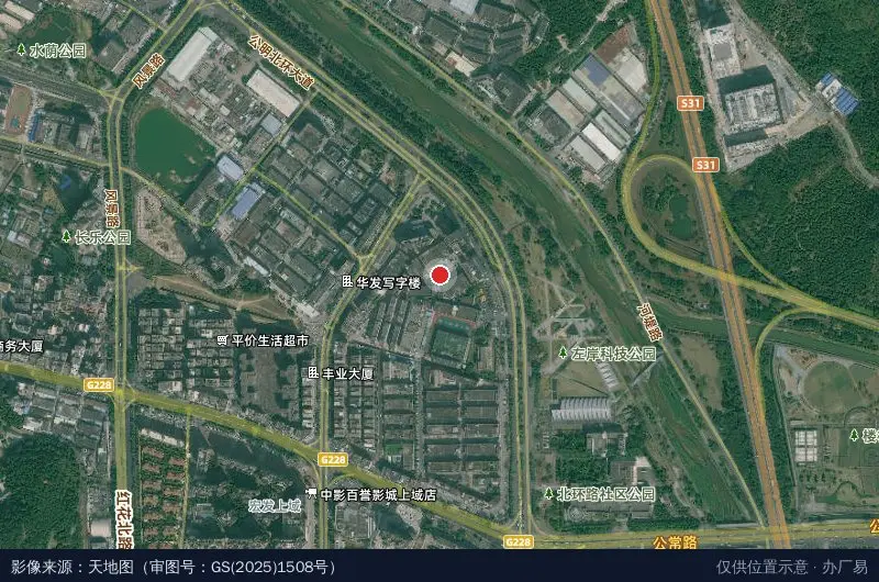 众兴科技园卫星位置示意图