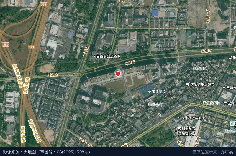 裕丰达工业园卫星位置示意图