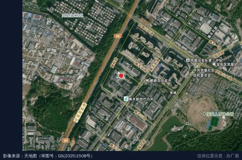 天悦科技园卫星位置示意图