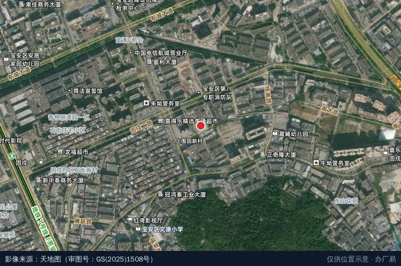 罗茂科技园卫星位置示意图