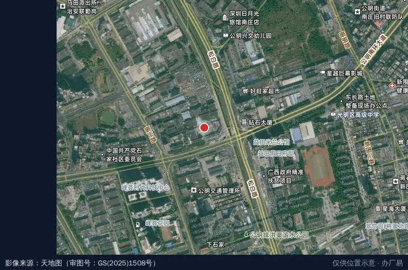 东森科技园卫星位置示意图