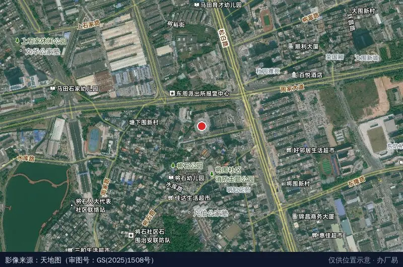 驰美科技园卫星位置示意图
