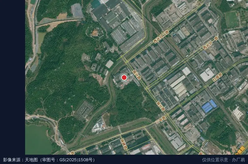 鸿丰科技园卫星位置示意图