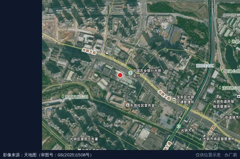中技达科技园卫星位置示意图