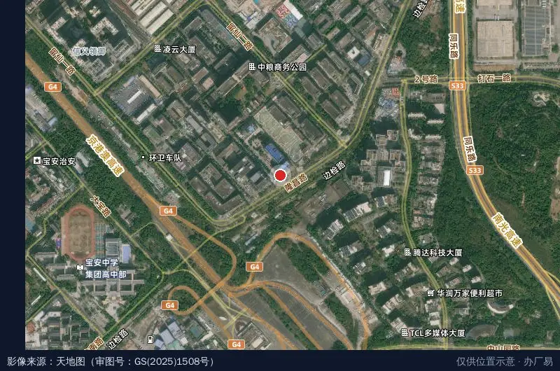飞扬科技创新园(留仙一路)卫星位置示意图