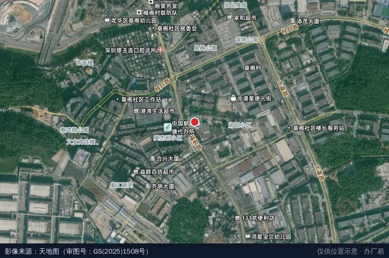 荣力科技园卫星位置示意图